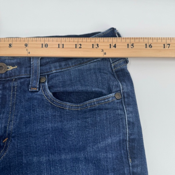 Levis Strauss Jeans Women 28x31 Blue Denim Bootcut Mid Rise 90s Y2K Stretch - Picture 10 of 13